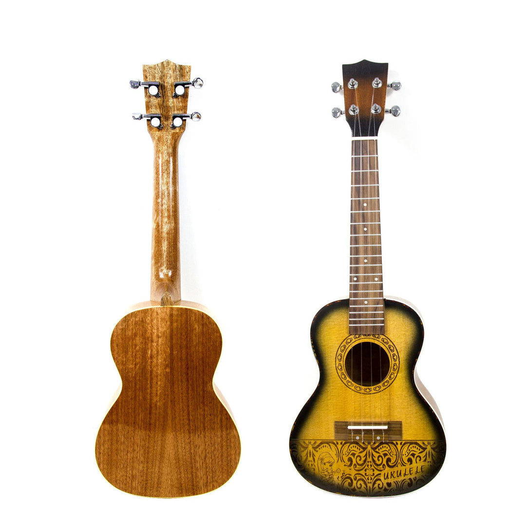 23-Inch Handmade Acoustic Ukulele Bowlift