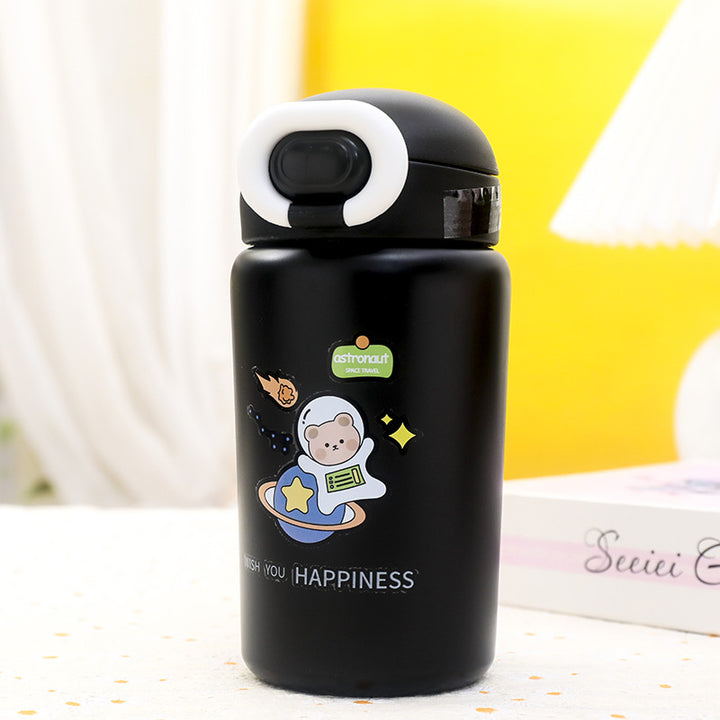 Insulated drinking bottle with practical leak protection and cheerful astronaut design Bowlift