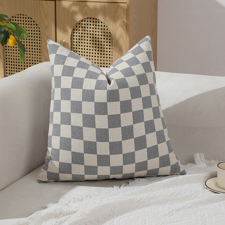 Checkerboard Patterned Decorative Pillow