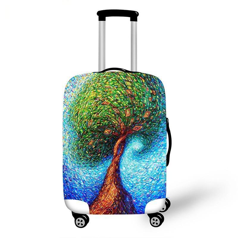 Women's hard shell suitcase with diverse floral design Bowlift