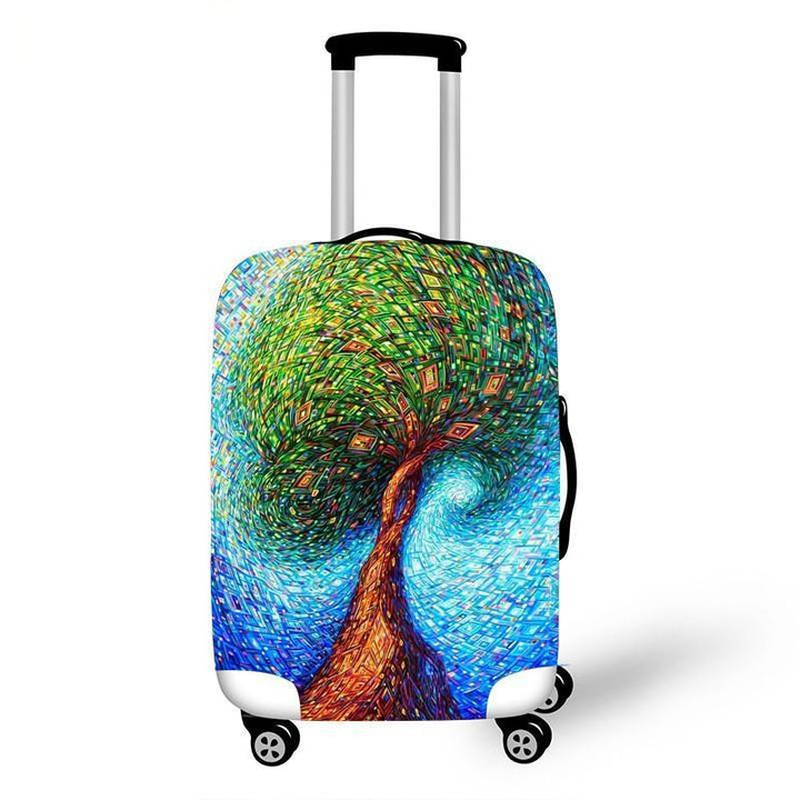 Women's hard shell suitcase with diverse floral design Bowlift
