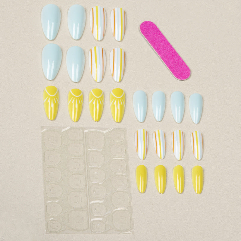Summer-Inspired Artistic Press-On Nail Set