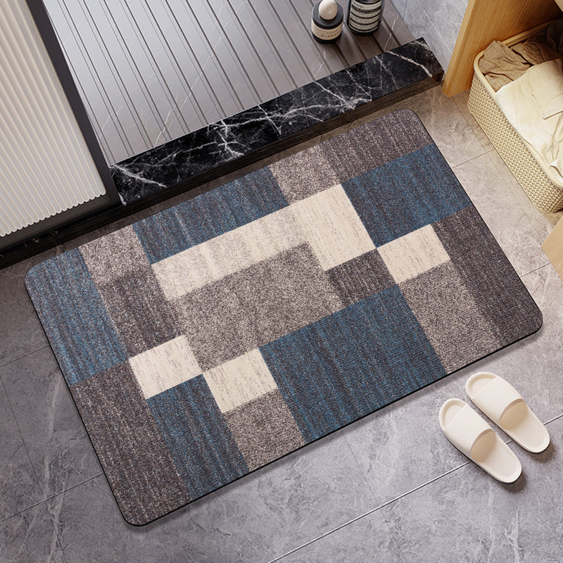 Geometric Pattern Textured Bath Mat Bowlift