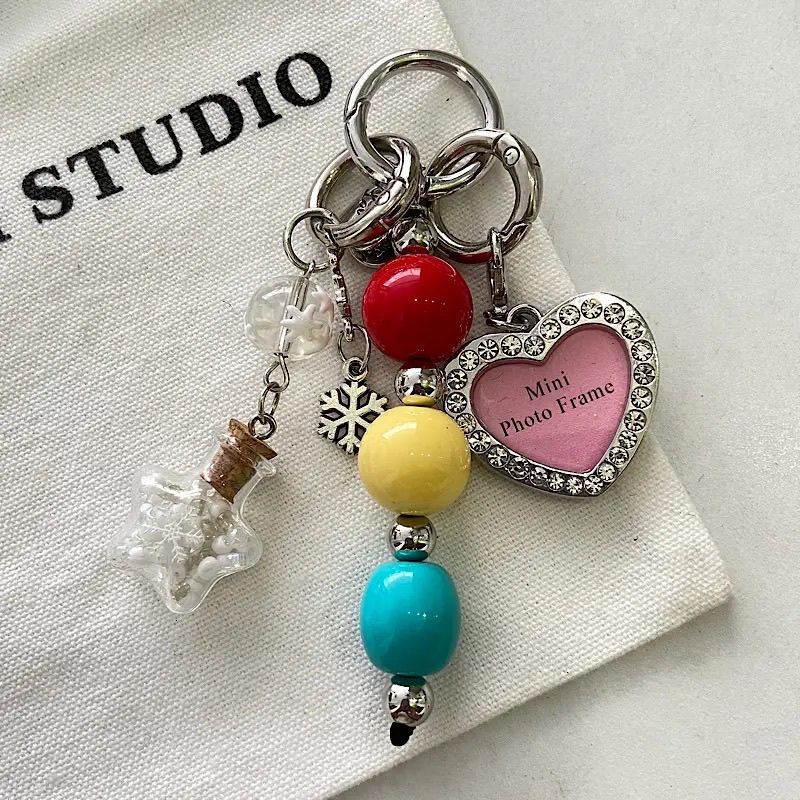 Playful Beaded Charm Keychain Bowlift