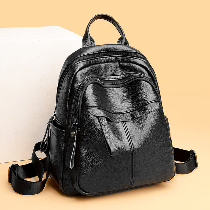 Multi-Compartment Textured Backpack Bowlift
