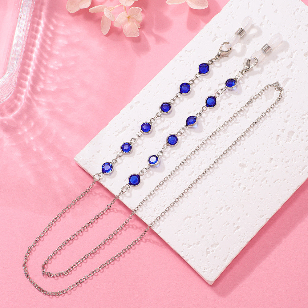Stylish Crystal Chain Eyewear Holder Bowlift