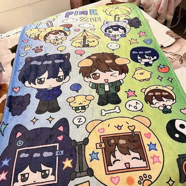 Cute Cartoon Character Throw Blanket