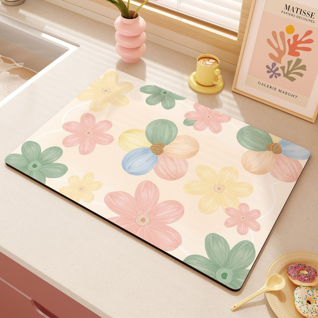 Cute Heart-Themed Kitchen Mat Bowlift