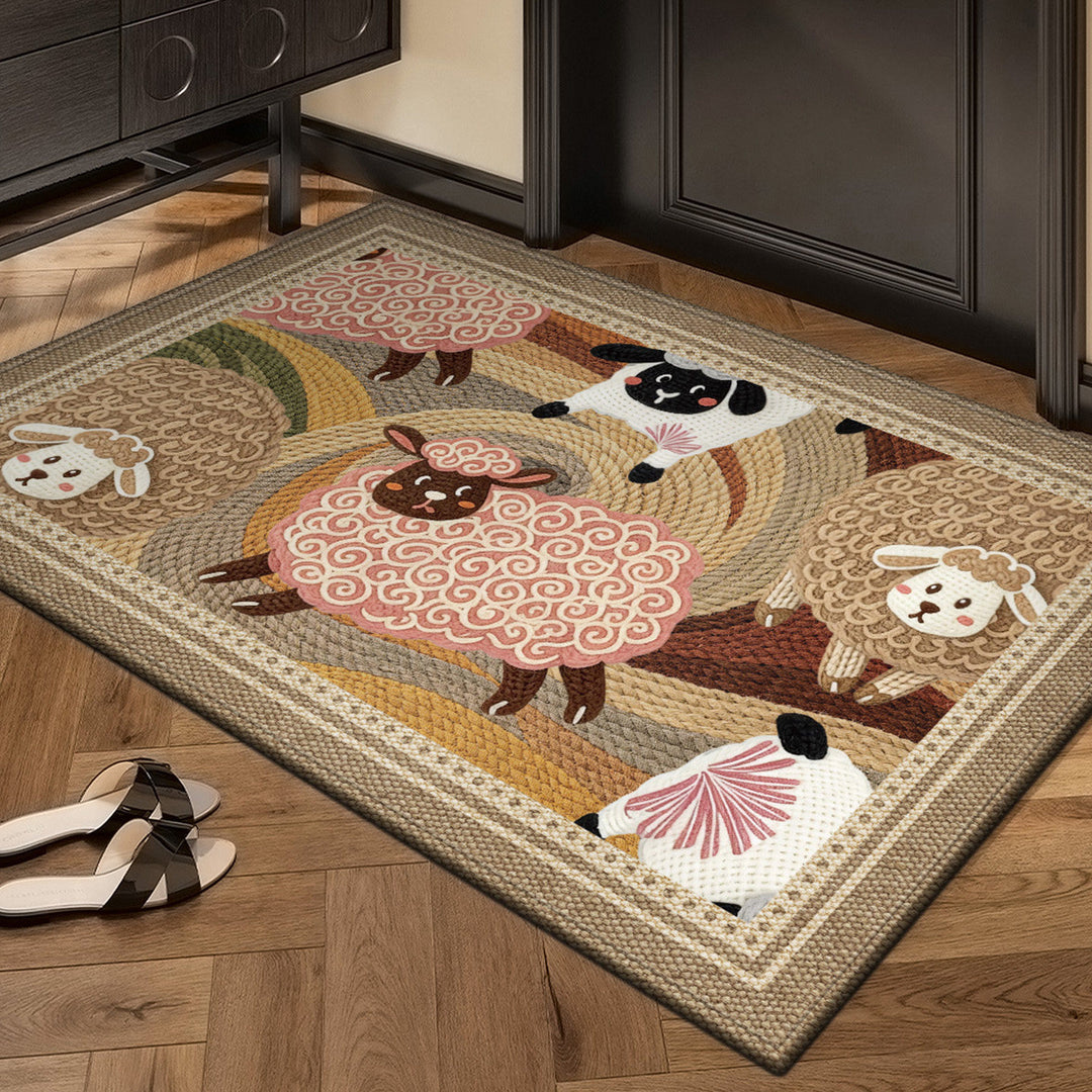 Decorative Sheep-Themed Area Rug