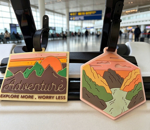 Adventure-Themed Luggage Tag Bowlift