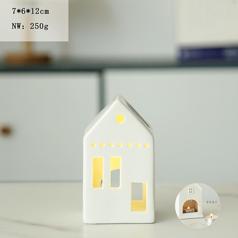Ceramic House-Shaped Candle Holder Bowlift