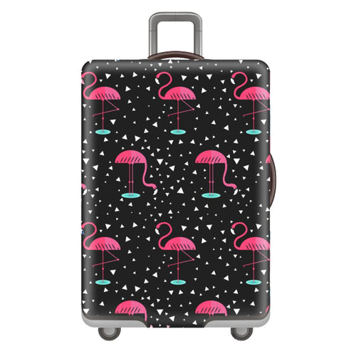 Women's Hard Shell Suitcase with Playful Flamingo Design Bowlift