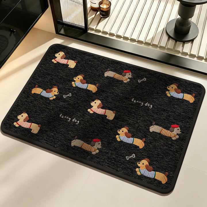 Funny Dog Character Doormat Bowlift