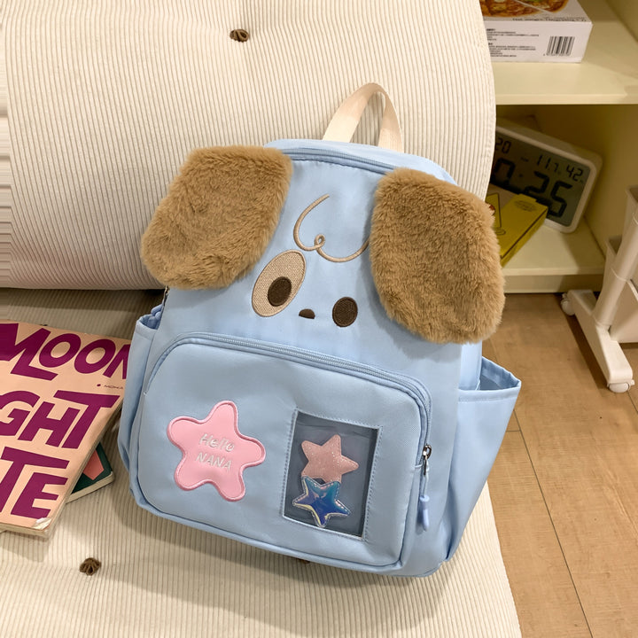 Kawaii Plush Backpack with Dog Design Bowlift