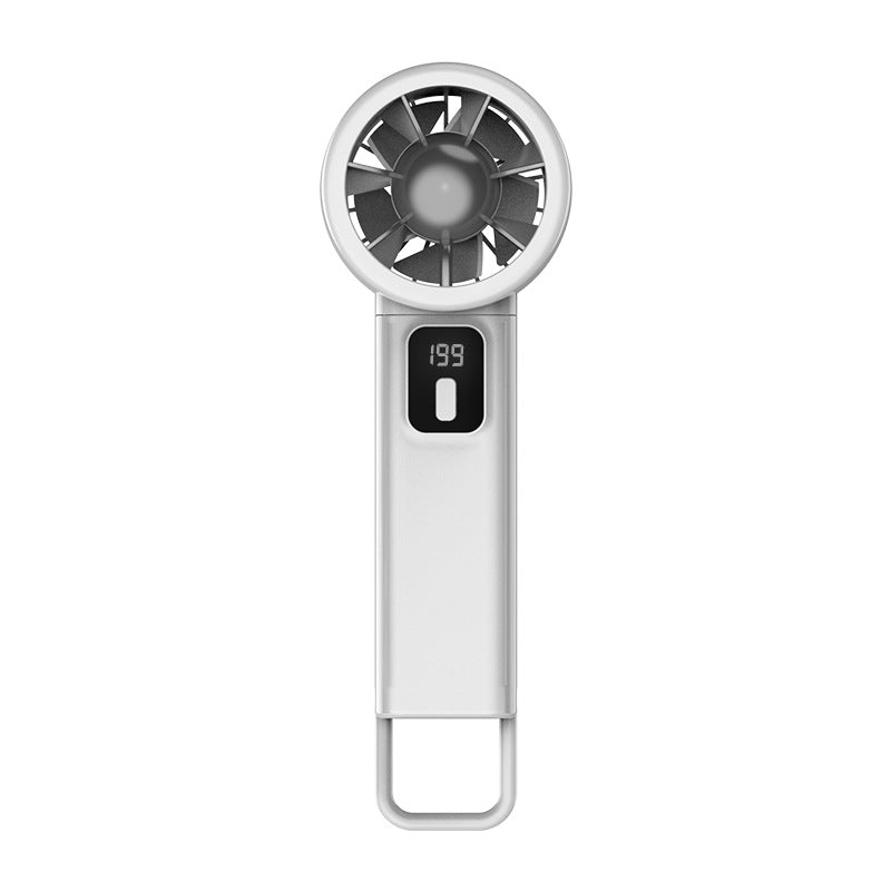 High-Performance Handheld Cooling Fan with Smart Temperature Display Bowlift