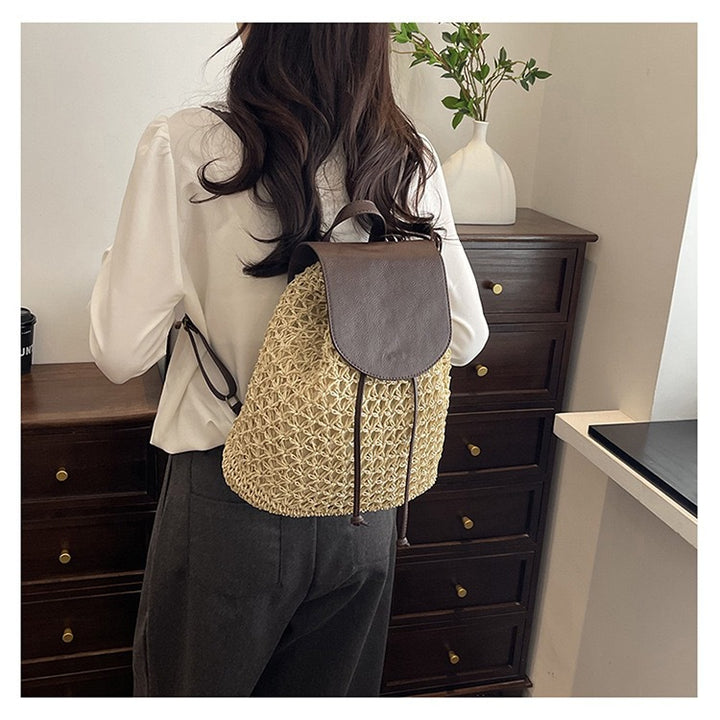 Handcrafted Backpack Made of Woven Natural Material Bowlift