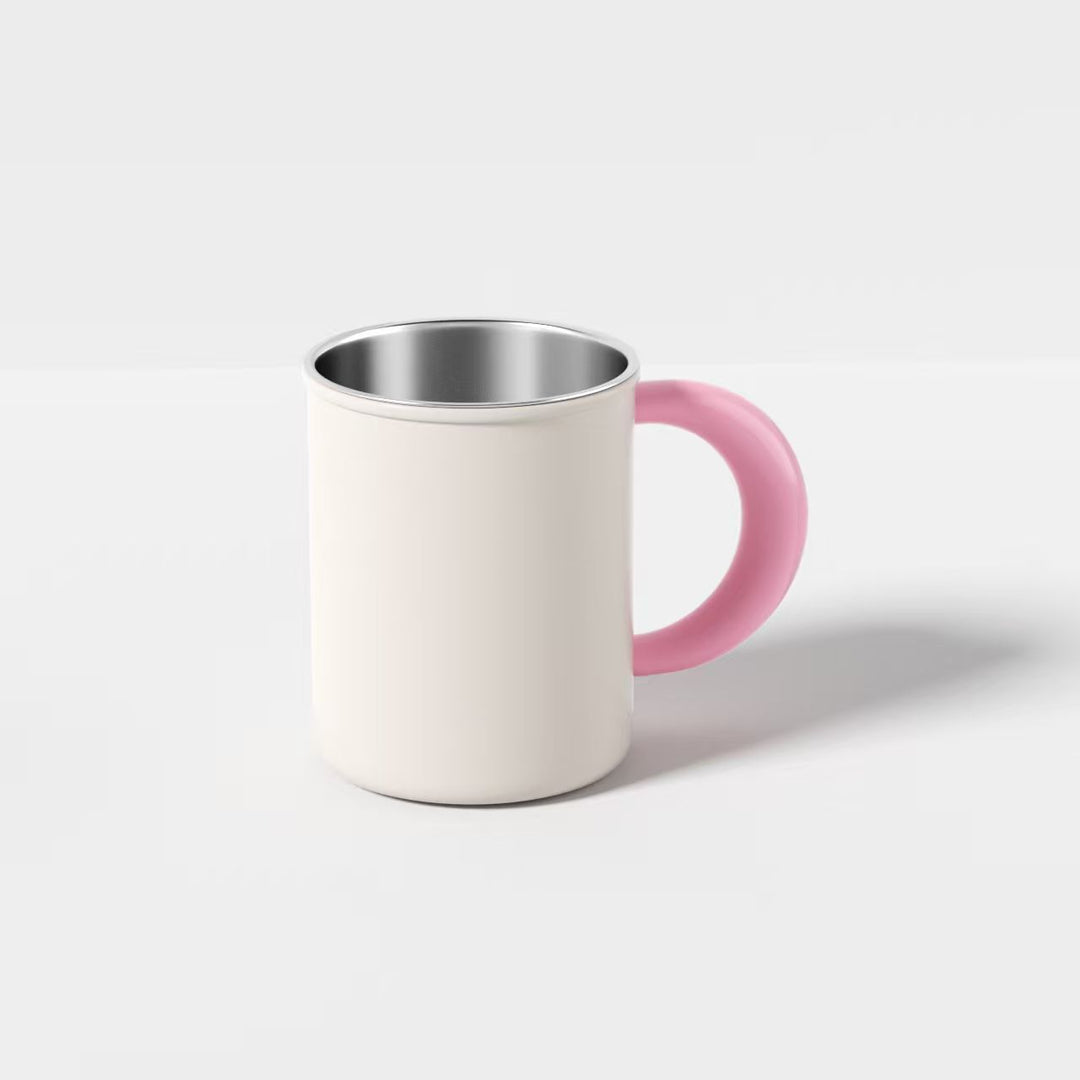 Stainless Steel Coffee and Tea Cup with Ergonomic Handle Bowlift