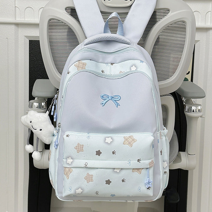 Cute Bunny-Themed Multi-Pocket School Backpack