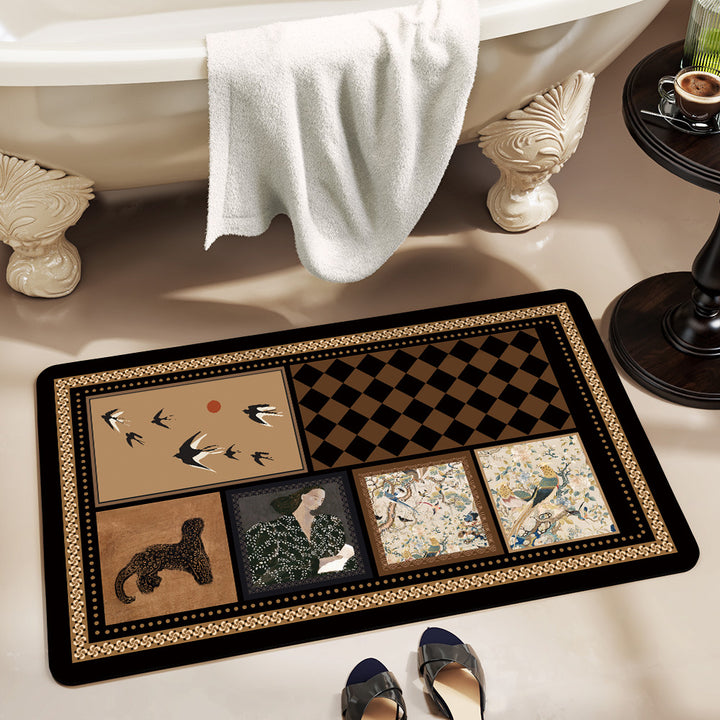 Stylish Patterned Bath Mat Bowlift