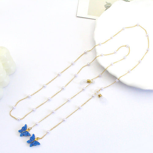 Butterfly-Embellished Eyewear Chain Bowlift
