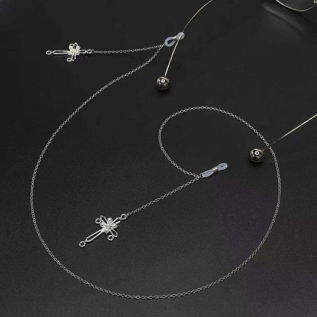 Cross Pendant Chain Earrings Bowlift