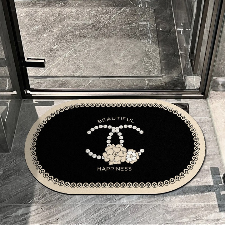 Decorative Floral Entryway Mat Bowlift