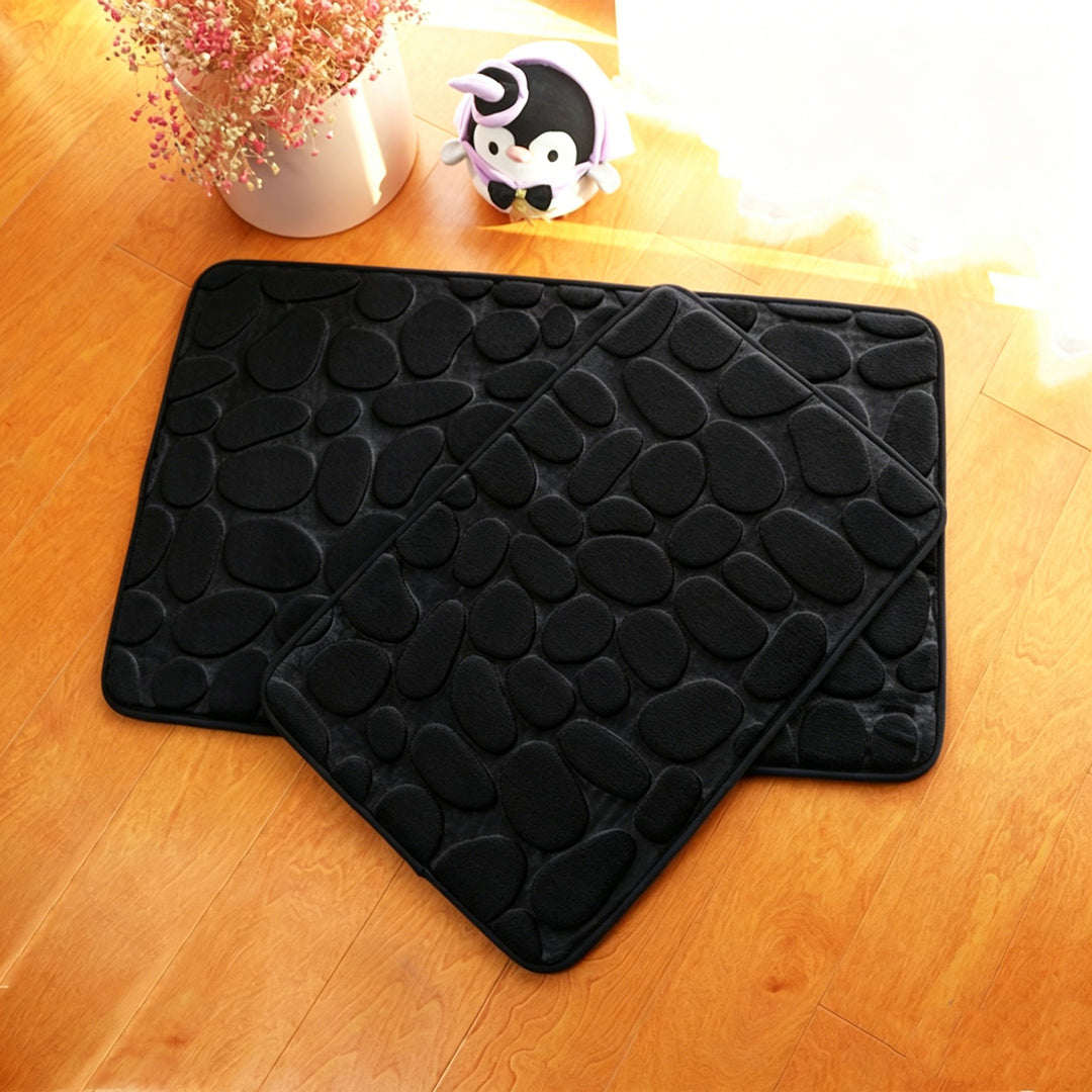 Cushioned Pebble Design Bath Mat Bowlift