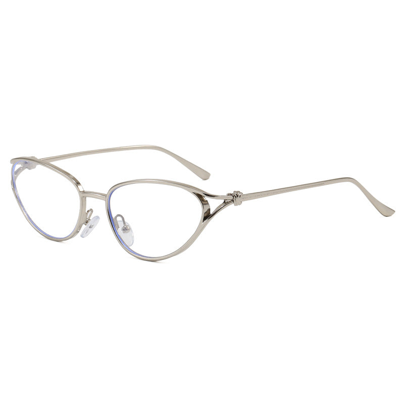 Trendy Cat-Eye Sunglasses with Metallic Frame Bowlift