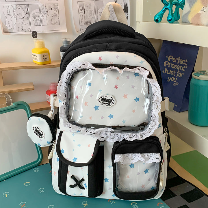 Whimsical Star-Embellished Cute Backpack Bowlift
