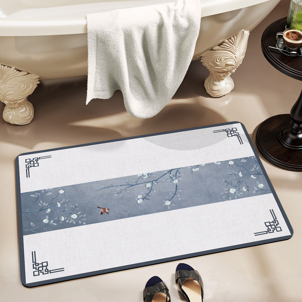 Elegant Geometric Bathroom Mat Bowlift