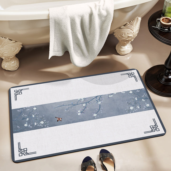 Elegant Geometric Bathroom Mat Bowlift