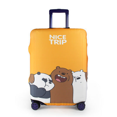 Tropical Leaf Print Hard Shell Luggage Bowlift