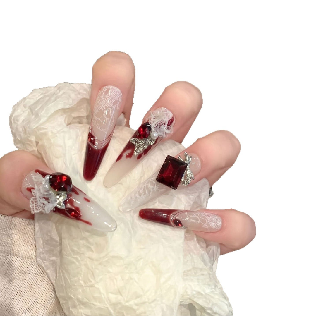 Elegant Decorative Press-On Nail Art Set Bowlift