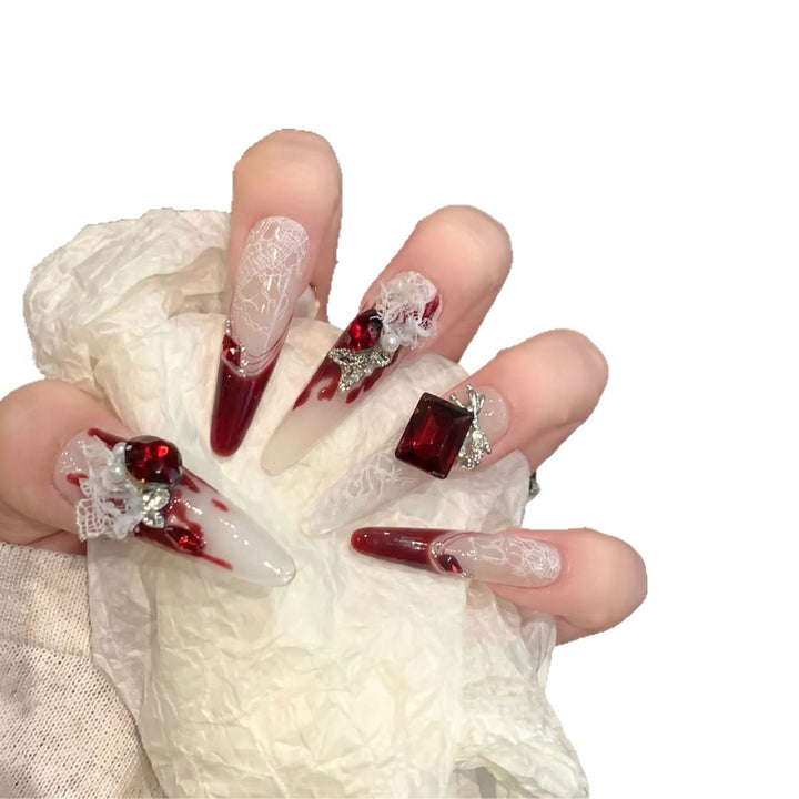 Elegant Decorative Press-On Nail Art Set Bowlift