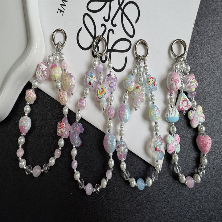 Cute Beaded Charm Keychain Bowlift