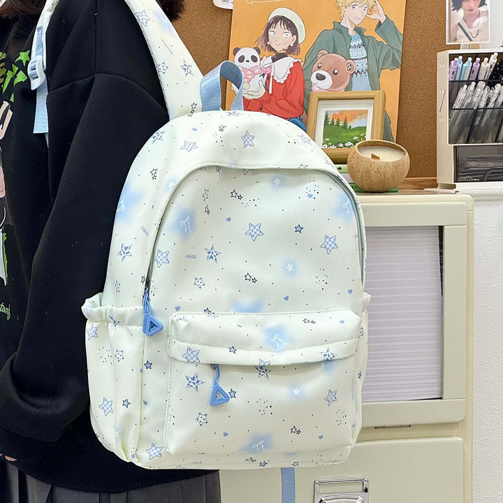 Star-Patterned Lightweight Backpack Bowlift