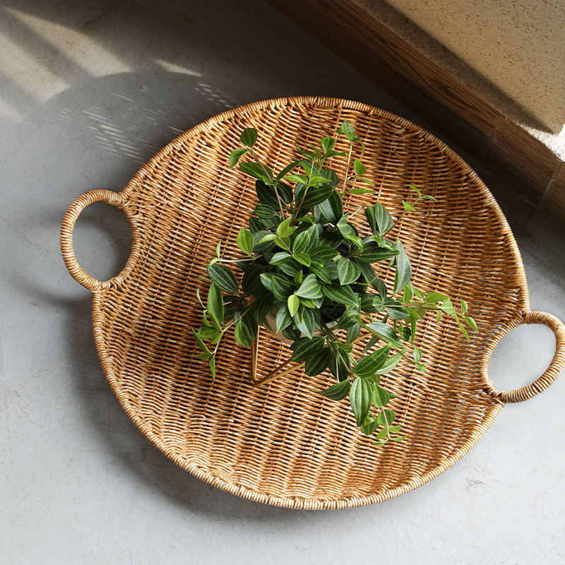 Handwoven Rectangular Storage Basket with Comfortable Handles Bowlift