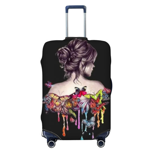 Ladies nan elastic suitcase cover with motif print, water-repellent and tear-resistant, with handle and telescopic opening Bowlift