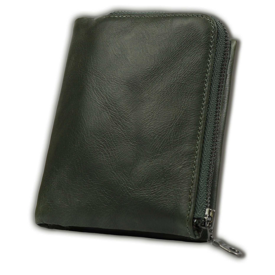 Zippered Leather Organizer Wallet Bowlift