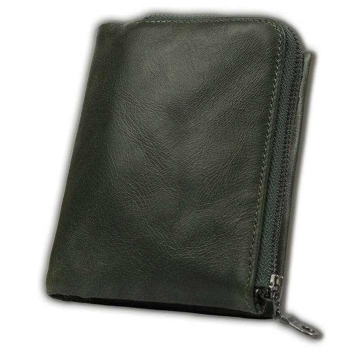 Zippered Leather Organizer Wallet Bowlift