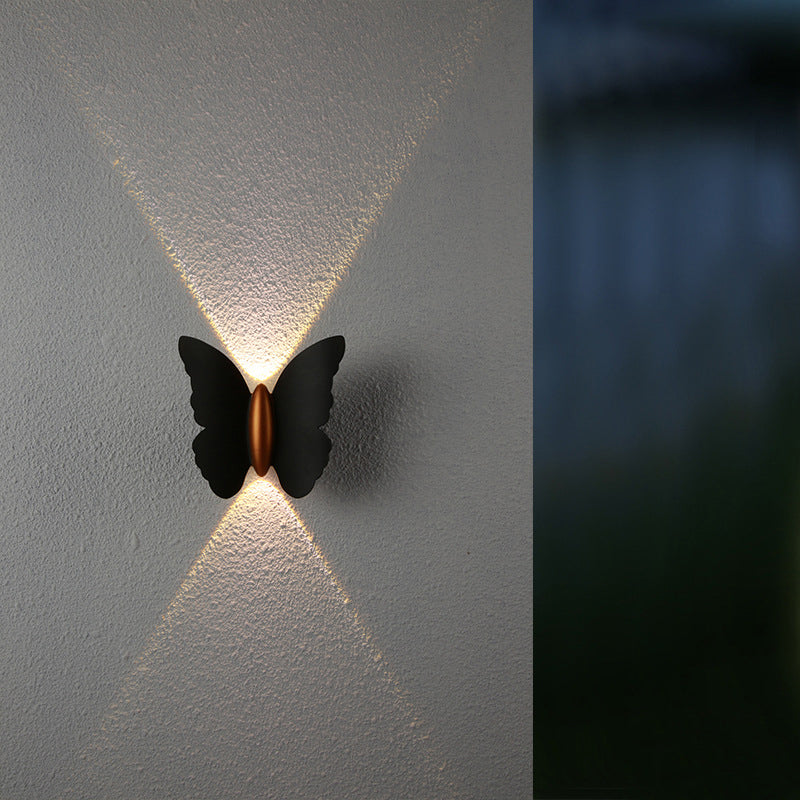 Creative Butterfly Shape Outdoor Patio LED Wall Sconce Lamp | Bowlift