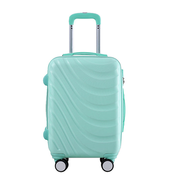 Unisex Stylish Wave-Pattern Hard Shell Carry-on Suitcase Bowlift