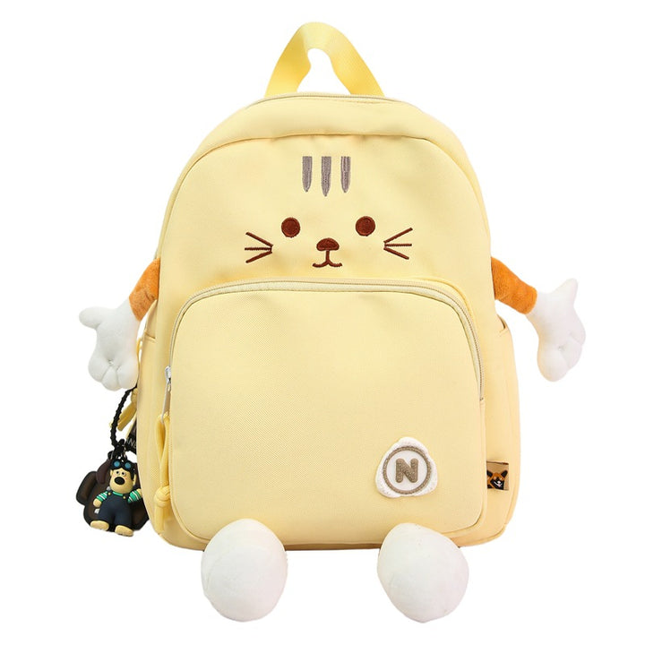 Plush Cat-Themed Backpack Bowlift