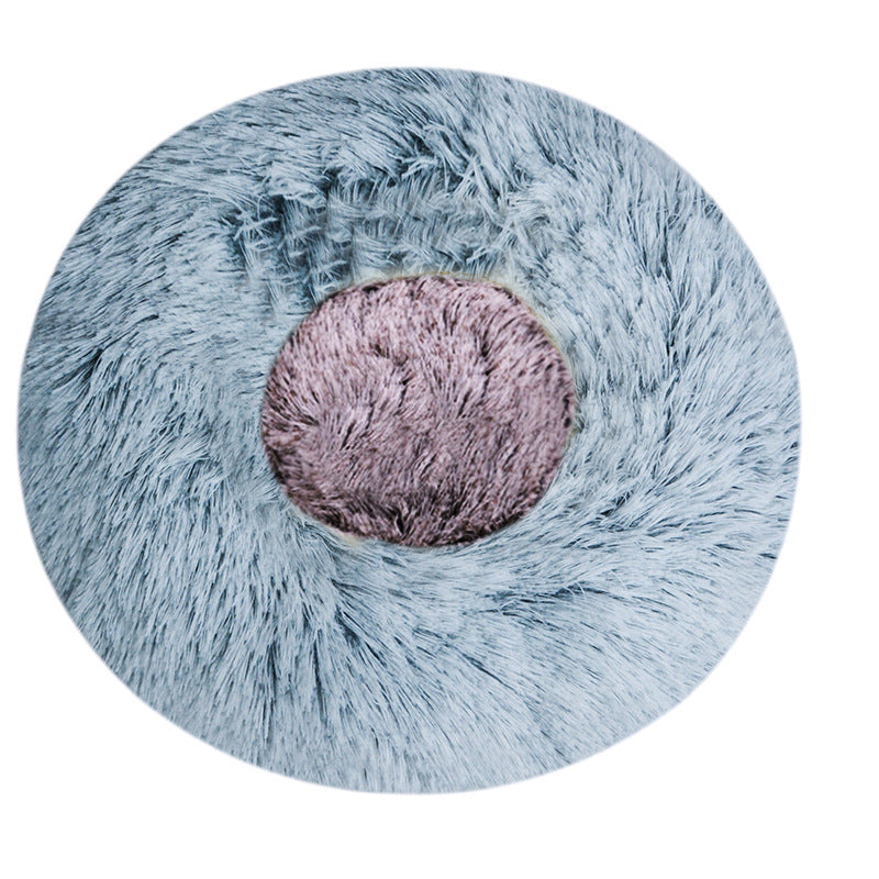 Cozy Plush Round Dog Bed