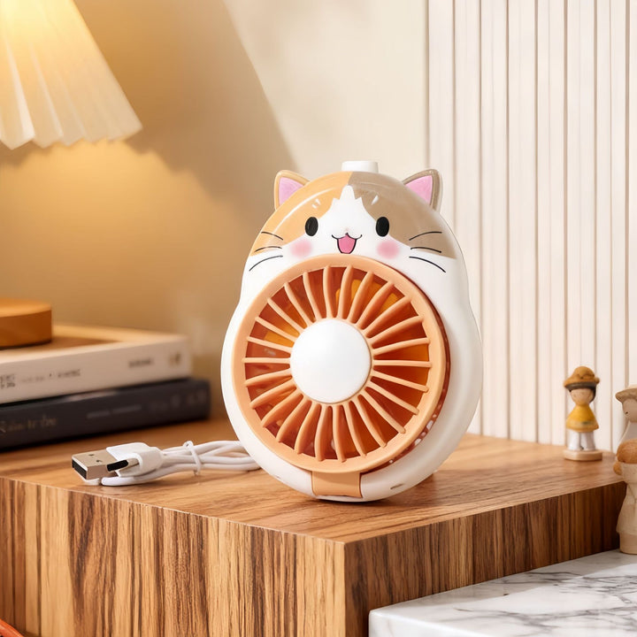 Ladies portable handheld fan with chicken design Bowlift