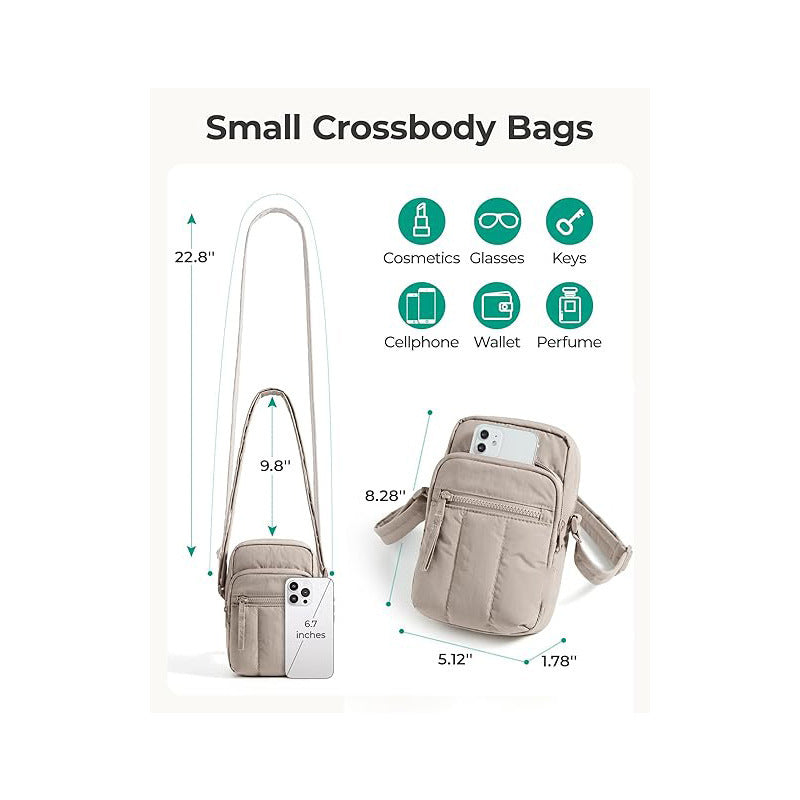 Compact shoulder bag with multiple compartments Bowlift