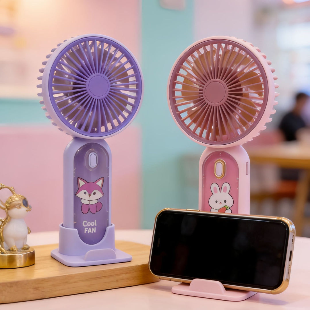 Portable USB Hand Fan in Cute Fox Design Bowlift