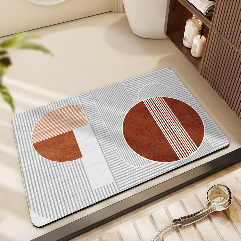 Abstract Geometric Pattern Bath Mat Bowlift