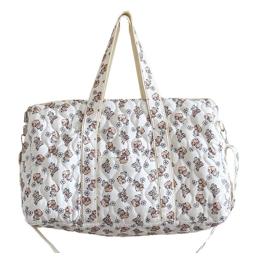 Quilted Pattern Travel Tote