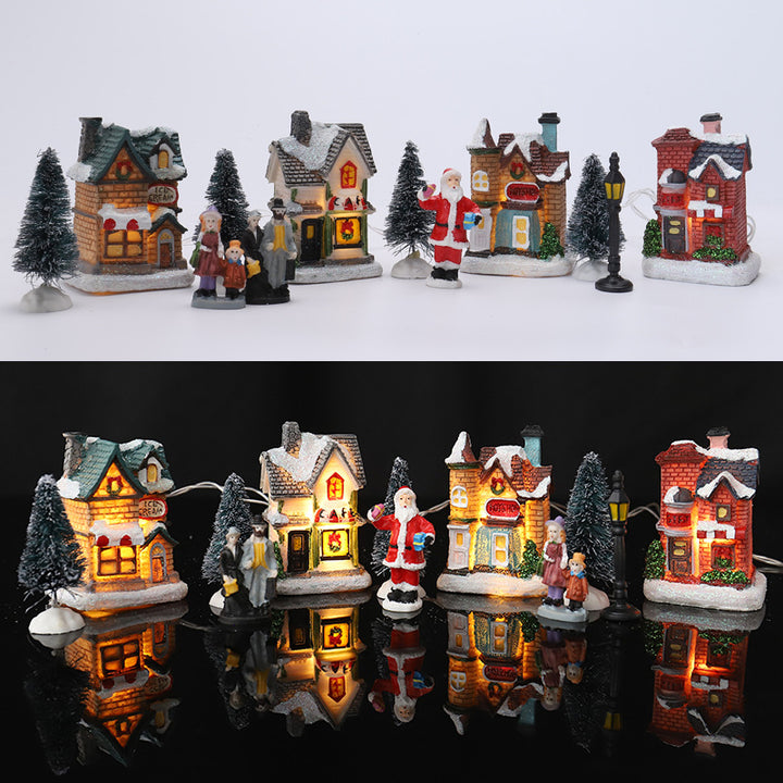 Christmas Village Decoration Set Bowlift